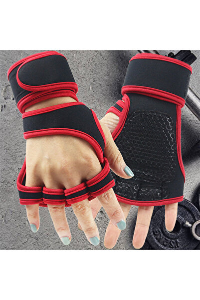 choice2 M Red 1 pair Sports cross training cycling gloves Wrist support weigh...