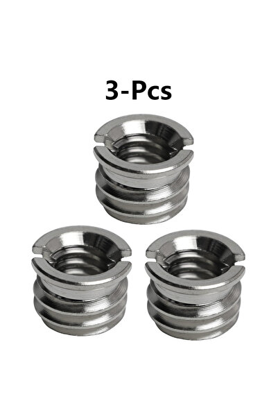 Choice1 3 PCS 1/4 to 3/8 Screw Adapter Stainless Steel Tripod Thread Reducer ...