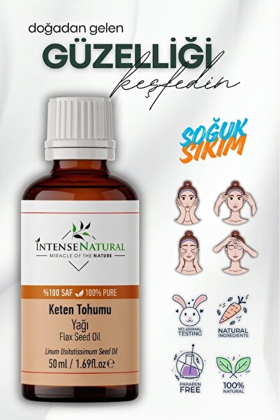Keten Tohumu Yağı Soğuk Sıkım 50 ml %100 Saf Ve Doğal Flax Seed Oil