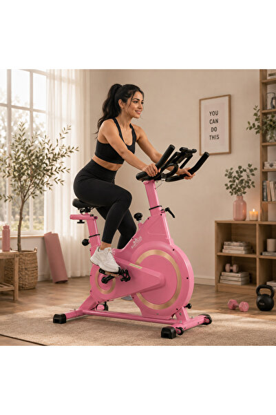 MY LIFE FITNESS دراجة التمارين الهوائية الاحترافية AM980 وردي - حرق دهون وبناء عضلات