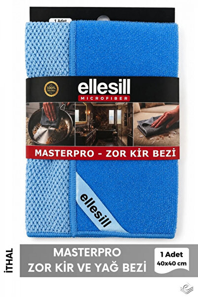 Ellesill Masterpro Blue Tough Dirt Cloth 40X40 cm (1 Piece) - Cleans Tough Di...