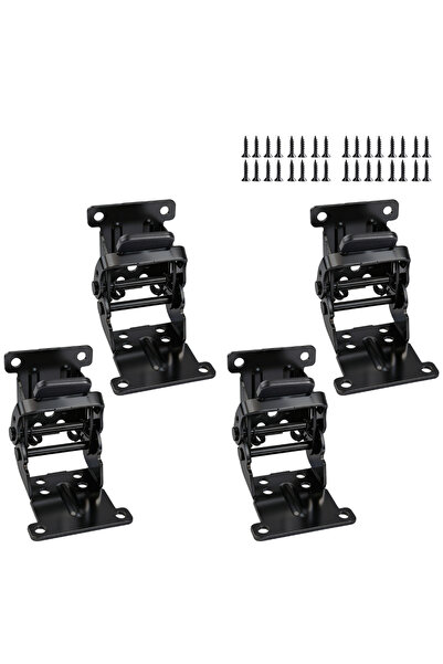 Choice Black 4Pcs 2/4PCS Folding Leg Hinge Bracket 0-90-180 Degree Foldable S...