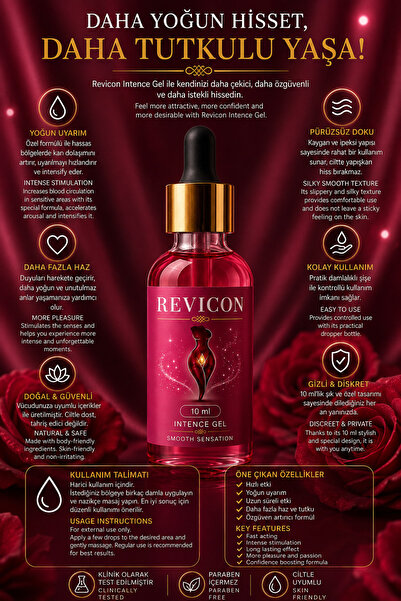 REVICON Kadın U’yarıcı ve Ze’vk Ar’ttırıcı İntim Jel 10 ml