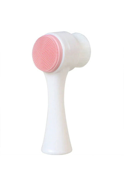 Choice Pink Double-sided Facial Brush with Soft Silicone Bristles Home-use Ma...