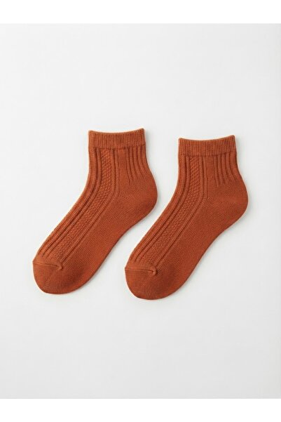 Fonem Women's Booties Wool Socks Fo 8013 Orange 58% Recycled Wool Blend, Wove...