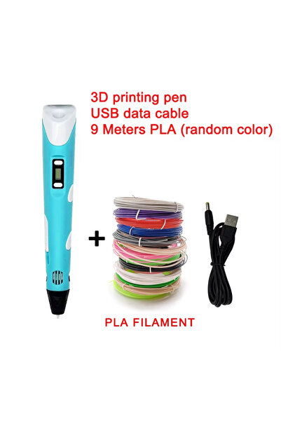 Choice PLA Filagment 9 Meter BLUE 9M PLA 3D Printing Pen with 9M PLA Filament...