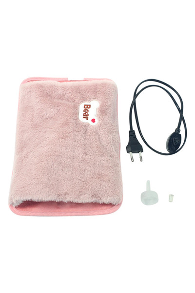 Choice pink Electric Hot Water Bag Soft Winter Hand Warmer Reusable Bottle EU...