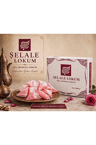 Şelale Gül Aromalı (muska) Lokum 1900 Gr