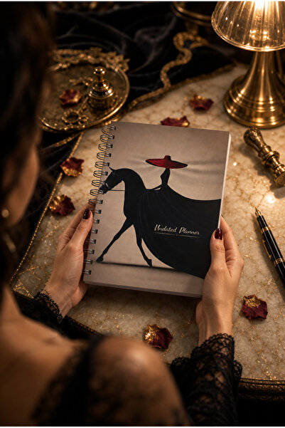 White Notebook A5 Spiralli Süresiz Planlayıcı Ajanda Zarafet - 15x21