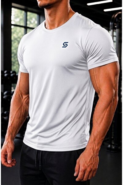Sapeur Ανδρικό αθλητικό μπλουζάκι Premium Slim Fit (Λευκό)
