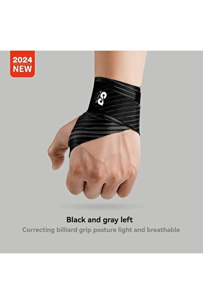 choice2 Left-Black and gray 1 Pcs Billiard Gloves Wrist Brace Outdoor Sports ...