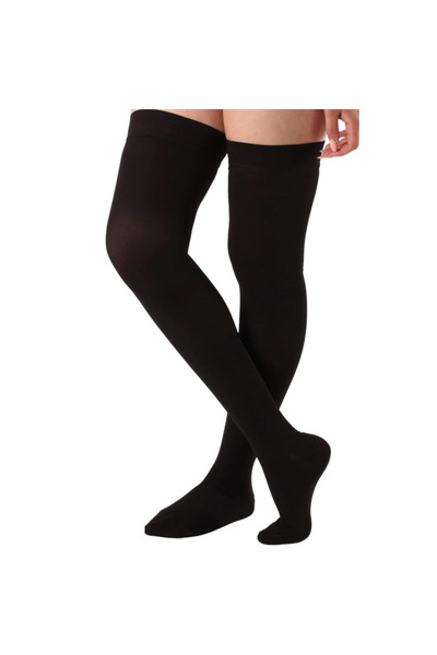 Choice1 5XL black 1-Pair Women' & Men' Over-the-Knee Thigh-High Compression S...