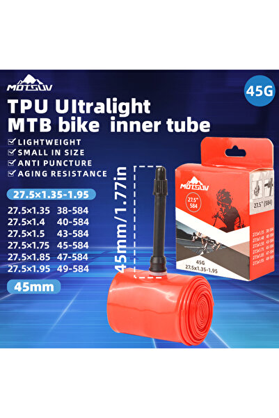 Choice 27.5 inch 584 45g MOTSUV Ultralight Bike TPU Inner Tube 27.5x1.35-1.95...