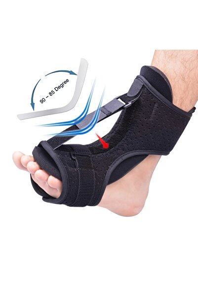 Choice Black 1PCS Adjustable Plantar Fasciitis Night Splint Foot Drop Orthosi...