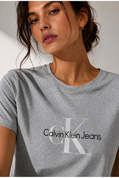 Calvin Klein Ck Women - Monogram Patterned Slim Fit T-shirt