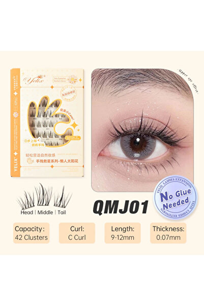 Choice7 0.07mm QMJ01 Yelix Self-adhesive Glue Free False Eyelashes Reusable D...