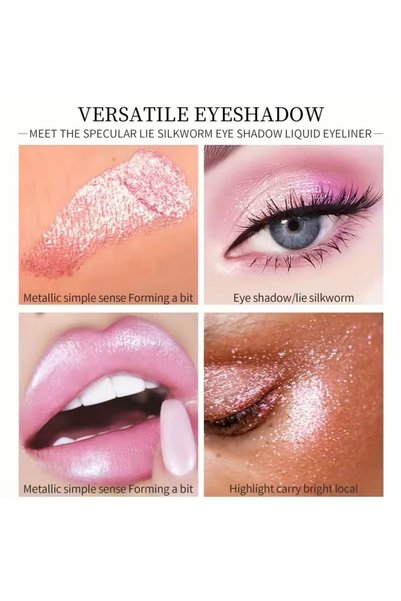 Generic Brand 6 Pieces Glitter Liquid Eyeliner Waterproof Colorful Liquid Eyes Mini Set