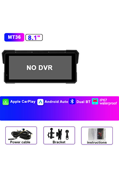 Choice NO DVR Jansite Portable 8.1 inch IP67 Waterproof Motorcycle 4K DVR GPS...