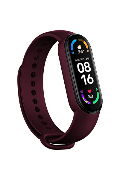 Choice3 Miband 5 6 Wine red Official Silicone Strap for Xiaomi Mi Band 7 6 5 ...