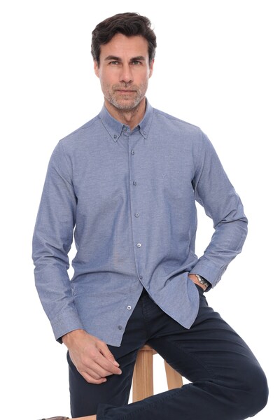 Fitmens Slim Fit Long Sleeve Cotton Gift Boxed Easy Iron Men's Shirt Fs-00222...