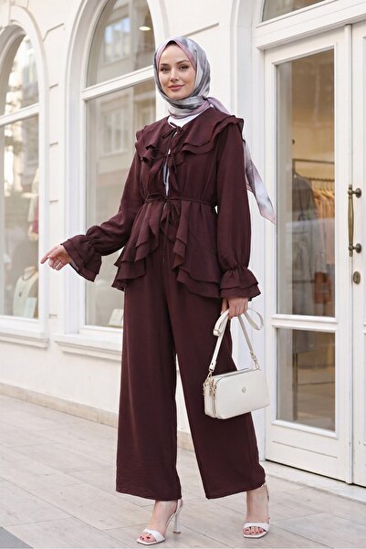 Modamorfo Lace-Up Front, Fold-Over Collar, Elasticated Sleeves, Lined Pants, ...