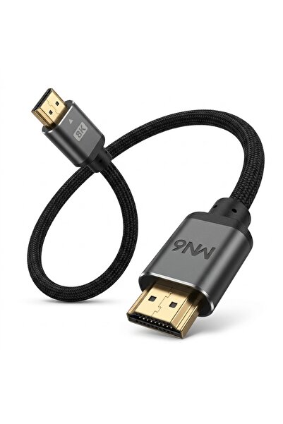 MN6 M308Kf HDMI 2.1 Cable, 1.5 Meters, 8K 60Hz, 4K 120Hz, 48 Gbps, Braided Ma...