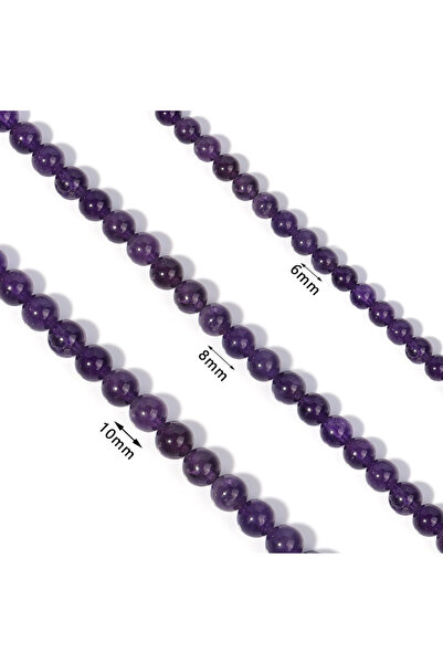 Choice1 6mm approx 60pcs PURPLE 6/8/10mm Amethysts Natural Stone Crystal Bead...