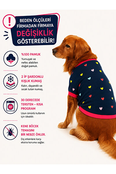DOGİ&DOG Large Breed Colorful Dog Sweati Dog Outfit (11-45kg)