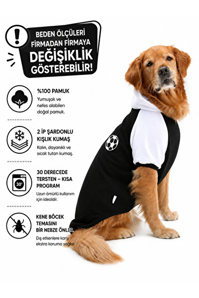 DOGİ&DOG Big Breed Ball Black Fan Dog Sweatshirt-dog Suit