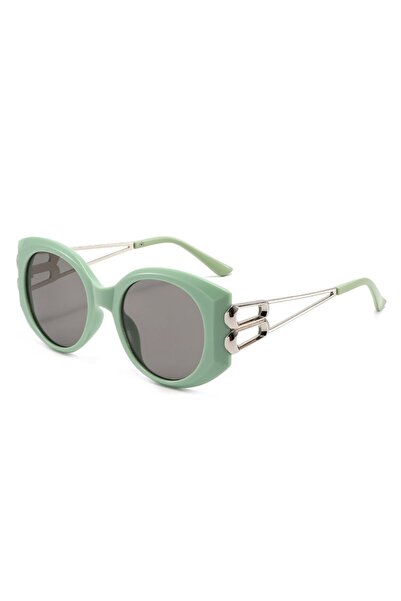 Choice5 green gray Vintage Oversize Square Hollow Cat Eye Sunglasses for Wome...