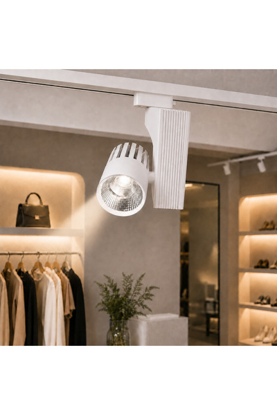 SEKA AYDINLATMA Ledli Ray Spot Beyaz Kasa 40 Watt Sıcak Beyaz 4000 K