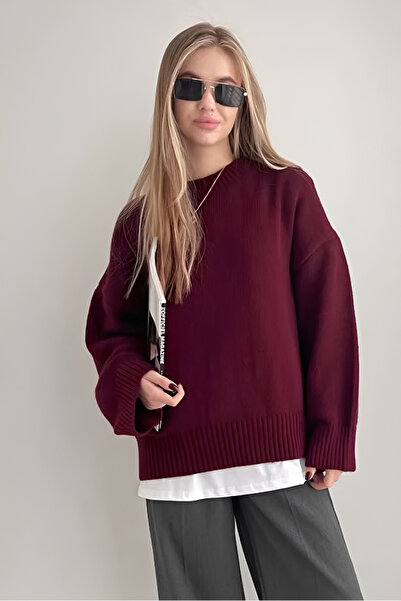 Dier Moda Bisiklet Yaka Oversize Triko Kazak Fmoda1972