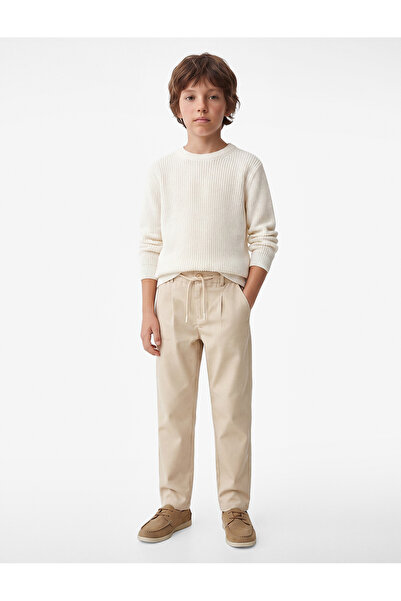 Koton Lace-Up Waist, Pocket Detail, Modal Blend, Relaxed Fit Pants