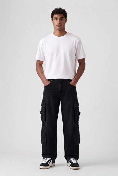 BANNY JEANS Pantaloni de jeans cu buzunar cargo pentru bărbați