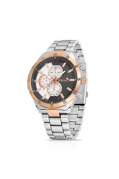 Poloair Men's Wristwatch Silver-Rose Color Pl-0790Ex