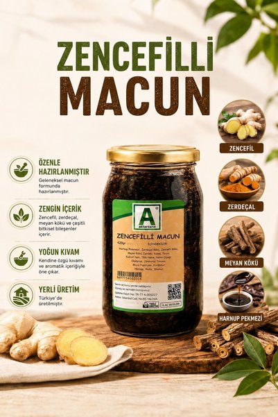 Aktarzane Zencefilli macun macunu doğal karışım macun 420gr