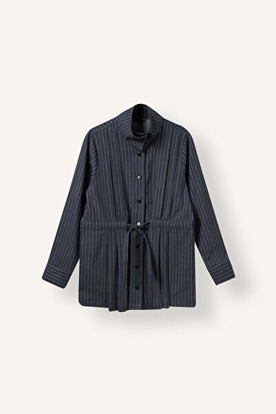 DeFacto Regular Fit Striped Tie-Waist Jean Look Tunic I4073Ax26Au