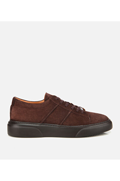 Hotiç Erkek Süet Deri Kahverengi Düz Günlük Ayakkabı