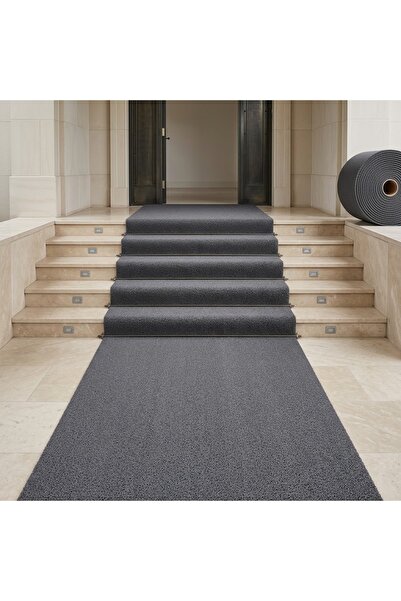 tiritoğluhome Curly Mat Width 100cm Gray (Metering Cut to Quantity Entering.)