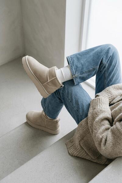 Neon Shoes Γυναικείες μπότες και μποτάκια από σουέτ με επένδυση από γούνα, μά...