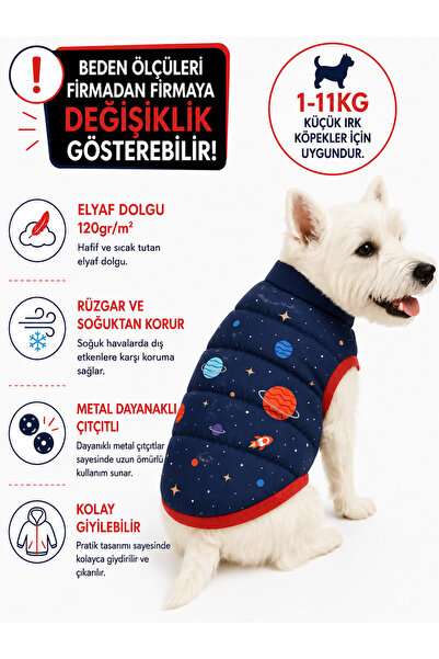 DOGİ&DOG Small Irk Space Anorak Puff Cat & Dog Vest
