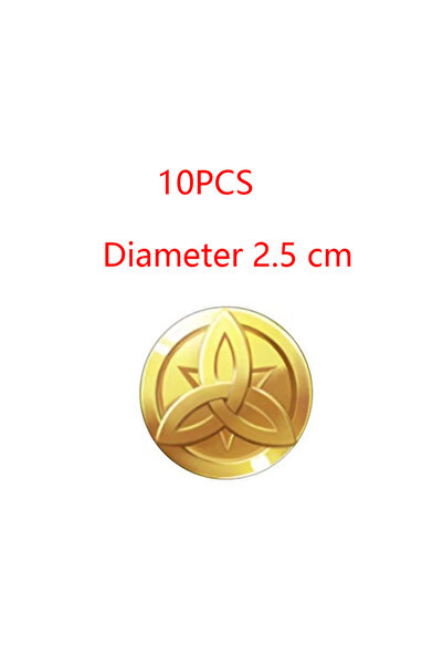 Choice1 AS SHOWN 10PCS 2.5CM Genshin Impact Mora Cosplay Coins Anime Metal Go...