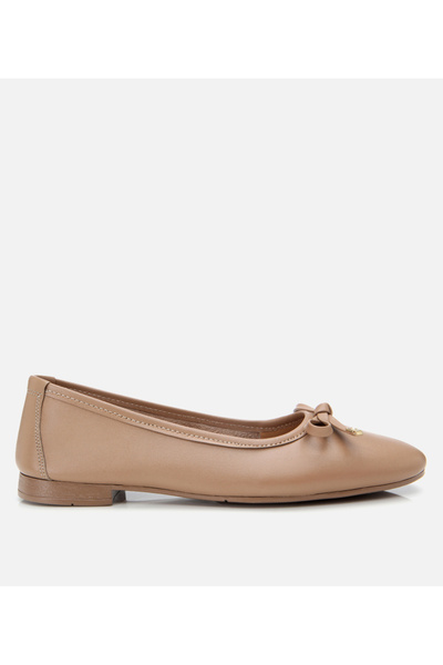 Hotiç Women's Leather Beige Ballerinas