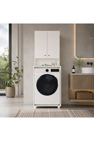 Alfimo Mobilya FAİR ÇAMAŞIR MAKİNE DOLABI BEYAZ AFM110