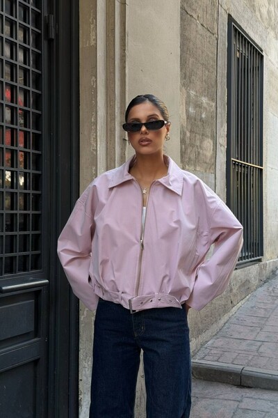 Moderk Bomber Oversize Seasonal Belted Model Women's Jacket