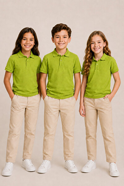 Soweto Children's Unisex 3-Piece Polo Collar Short Sleeve School T-Shirt 100%...