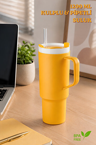 Nandy Home Large Size, 1200ml with Handle and Straw. Drinking Bottle & Flask ...