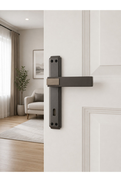 Sofuoğlu Asude Mirrored Room Door Handle Double Color Anthracite/Satin