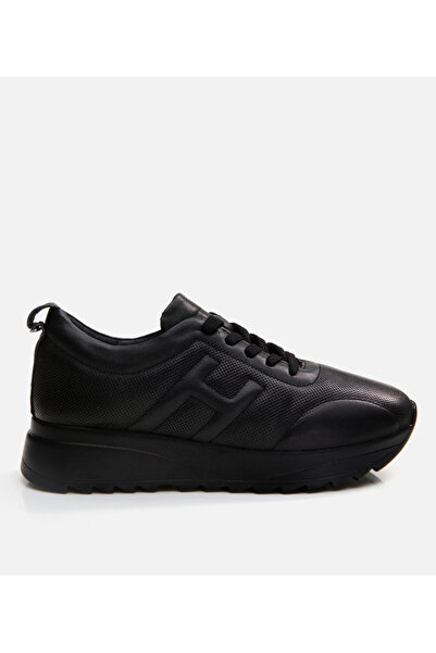 Hotiç Schwarze Sportschuhe aus Leder für Damen