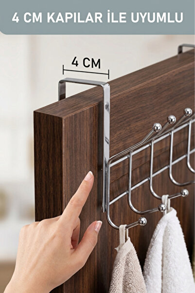 KaktüsKedi 12 Kancalı Kapı Arkası Askı - Askılık